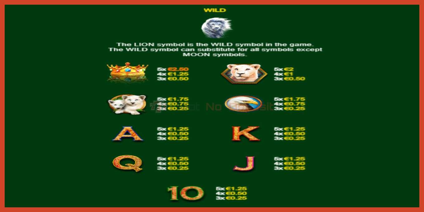 צילום מסך של חריץ: Full Moon: White King PowerPlay Jackpot ללא פיקדון, מִספָּר - 6