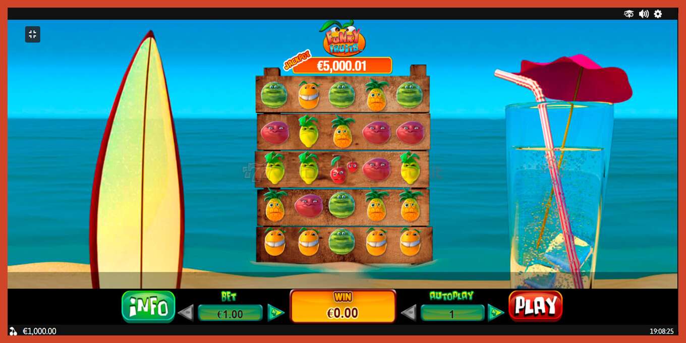 Slot screenshot: Funky Fruits no deposit, number - 1