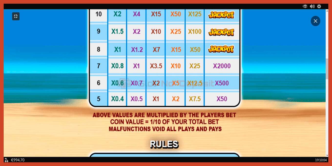 Slot screenshot: Funky Fruits no deposit, number - 4