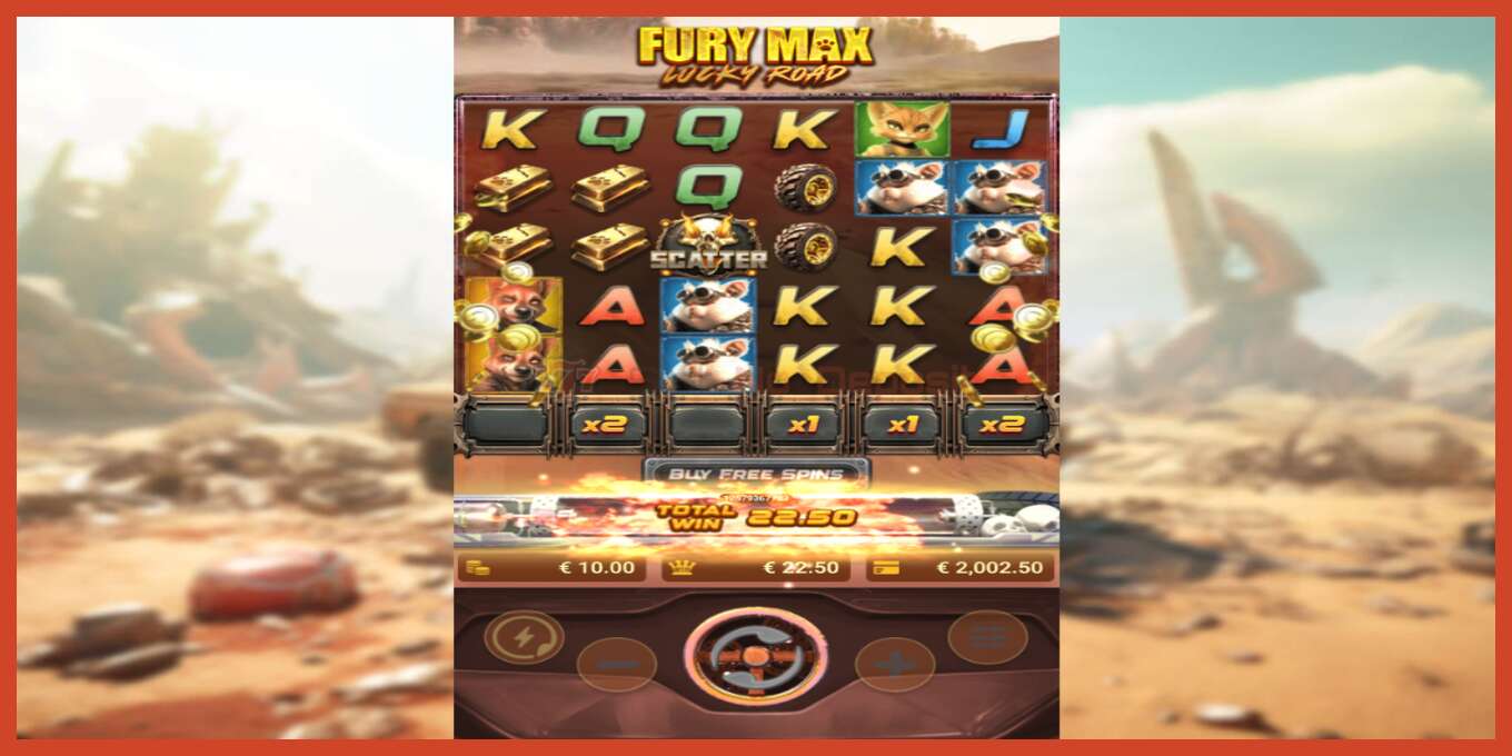 Slot screenshot: Fury Max Lucky Road no deposit, number - 3