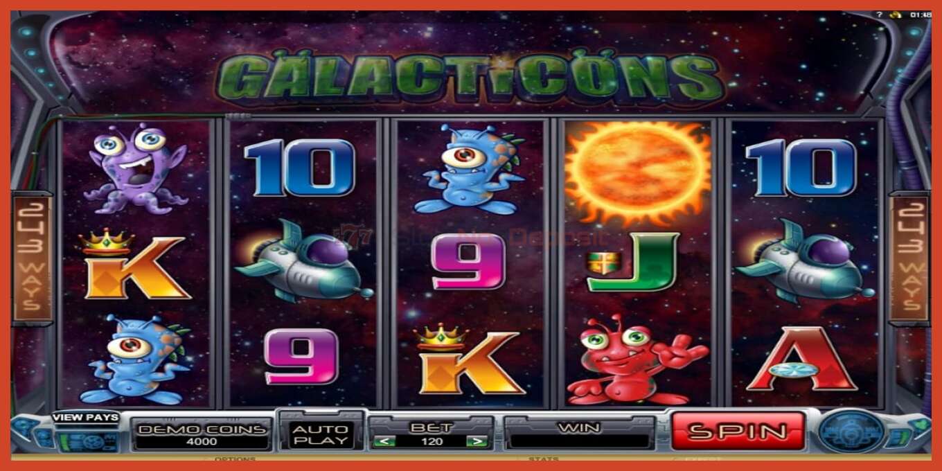 Slot screenshot: Galacticons nincs letét, szám - 1