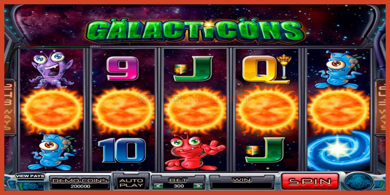 Slot screenshot: Galacticons nincs letét, szám - 2