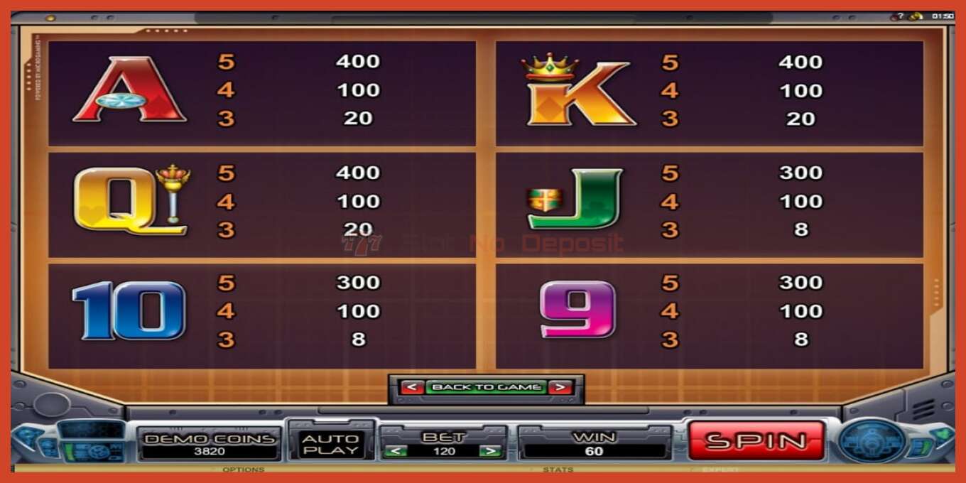 Slot screenshot: Galacticons nincs letét, szám - 3