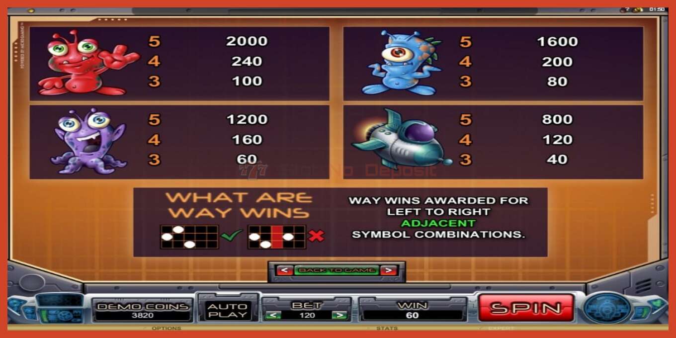 Slot screenshot: Galacticons nincs letét, szám - 4