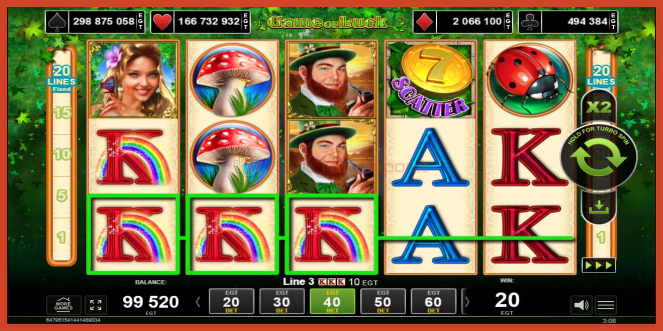 Slot තිර රුවක්: Game of luck තැන්පතු නැත, අංකය - 4