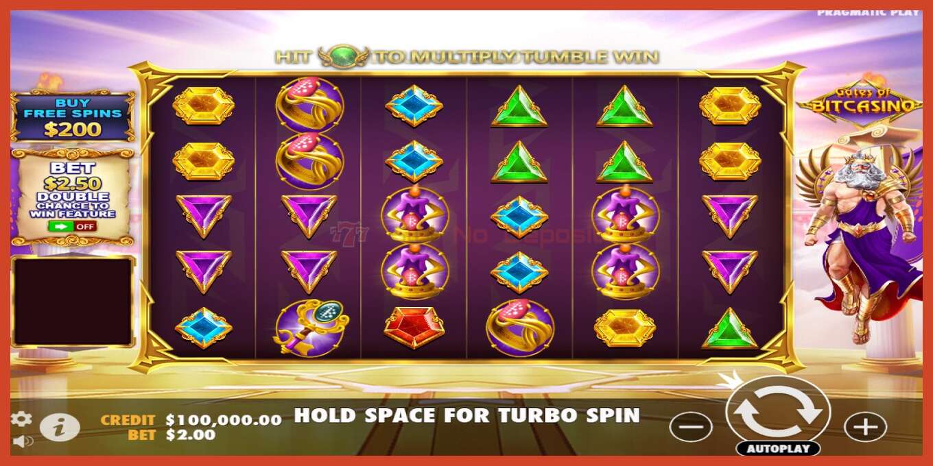 Slot screenshot: Gates of Mycasino no deposit, number - 1