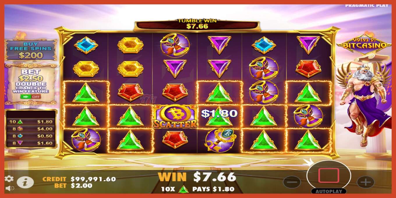 Slot screenshot: Gates of Mycasino no deposit, number - 2