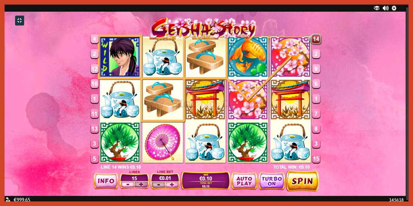 Slot скриншоту: Geisha Story депозит жок, саны - 2