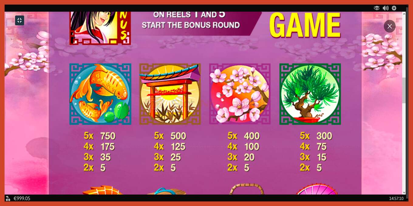 Slot screenshot: Geisha Story no deposit, number - 6