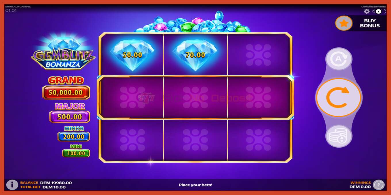 Slot screenshot: GemBlitz Bonanza no deposit, number - 4