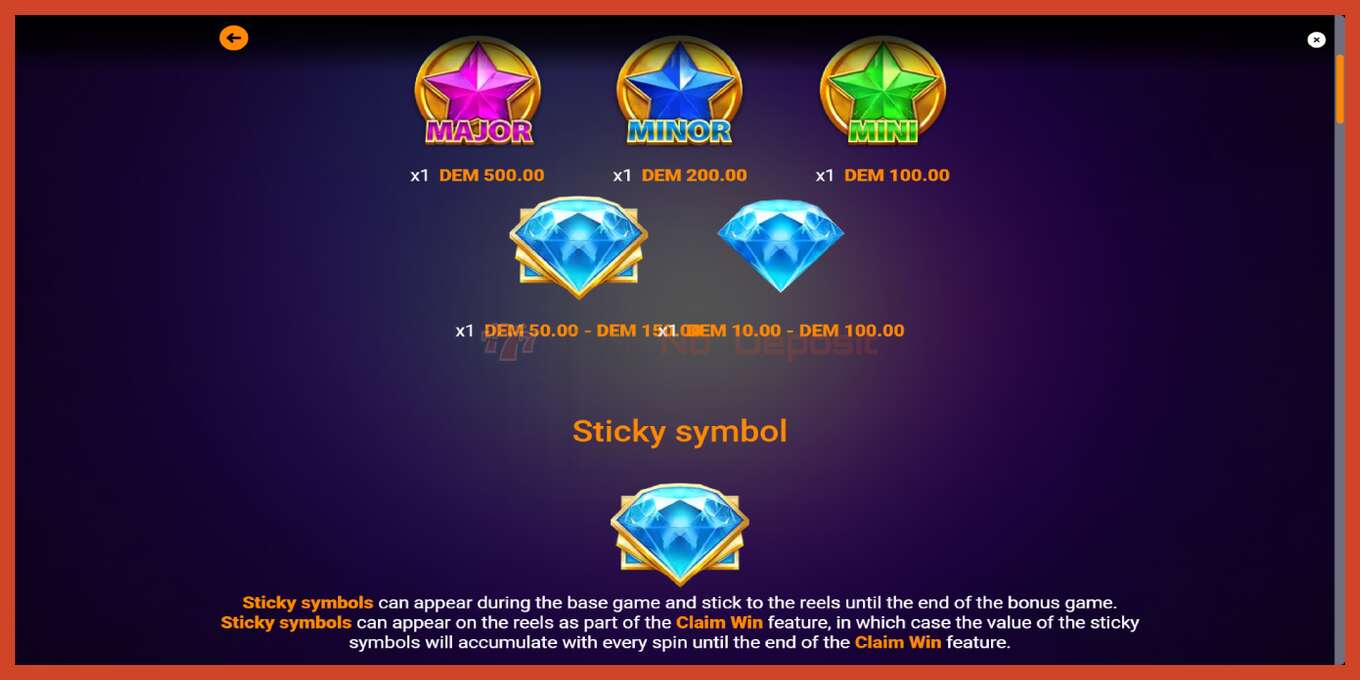 Slot screenshot: GemBlitz Bonanza no deposit, number - 7