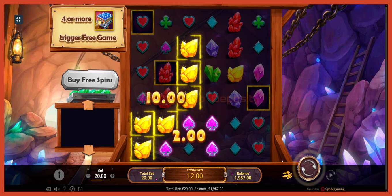 Slot screenshot: Gemstone Rush no deposit, number - 2