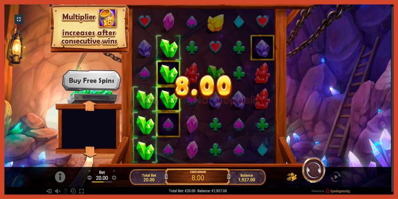 Slot screenshot: Gemstone Rush no deposit, number - 3