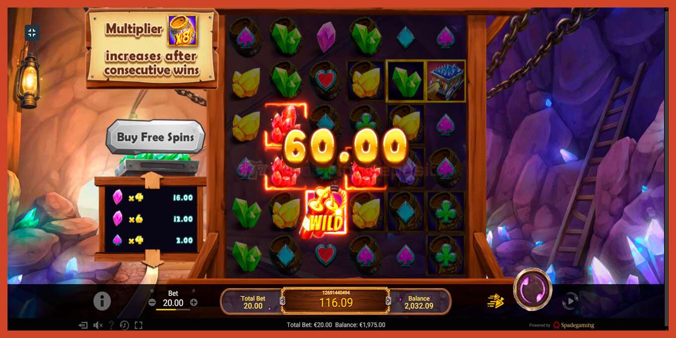 Slot screenshot: Gemstone Rush no deposit, number - 5