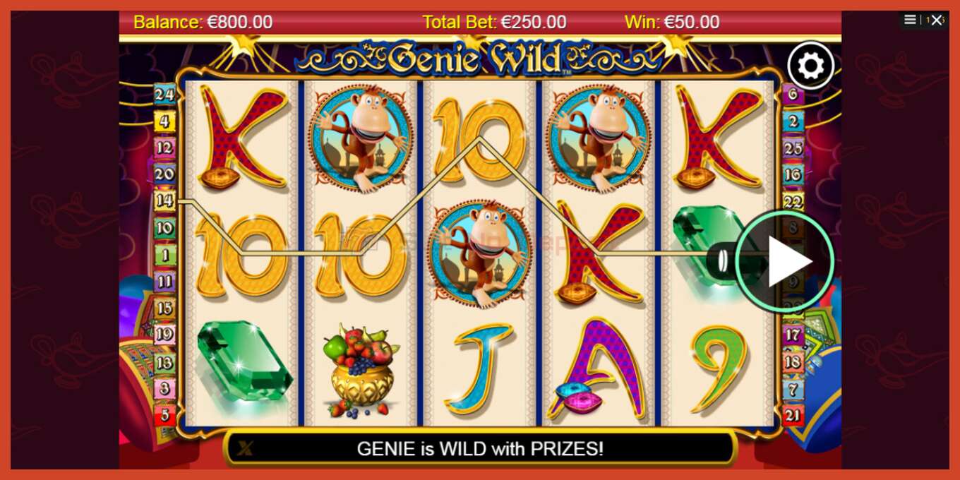 Slot screenshot: Genie Wild no deposit, number - 2