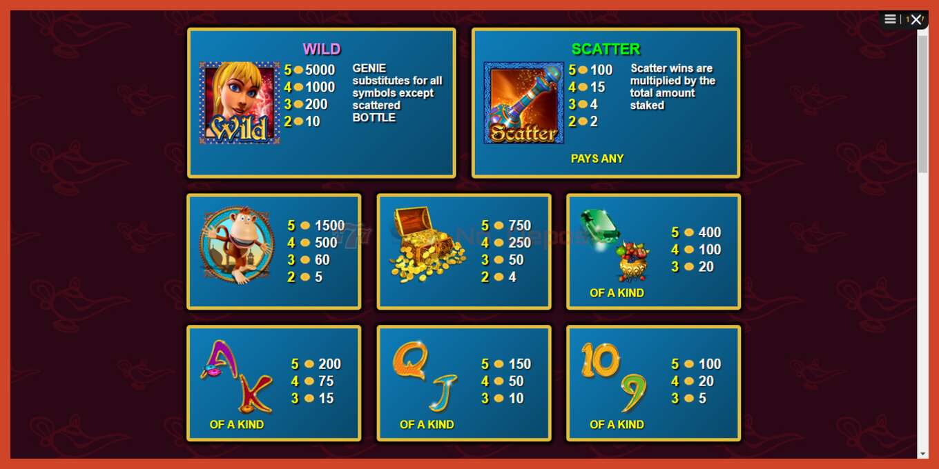 Slot screenshot: Genie Wild no deposit, number - 4