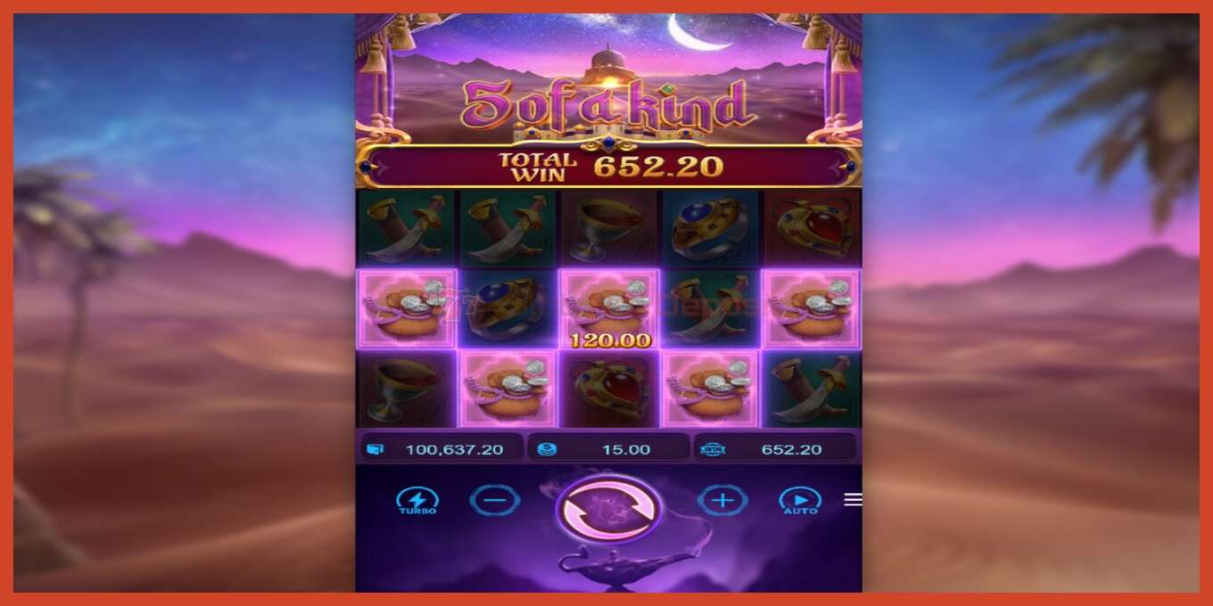 Slot screenshot: Genies 3 Wishes no deposit, number - 3