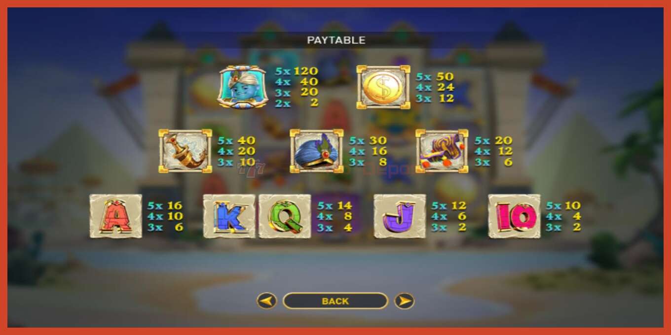 Slot screenshot: Genie’s Luck no deposit, number - 4