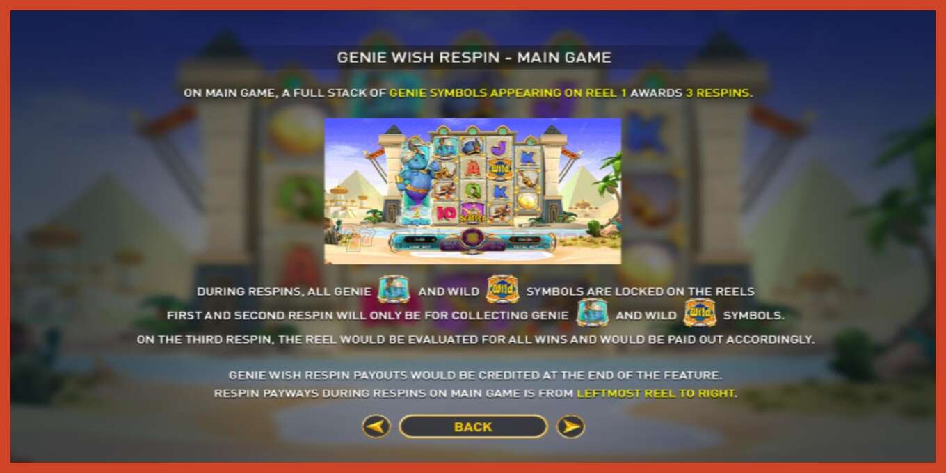 Slot screenshot: Genie’s Luck no deposit, number - 6