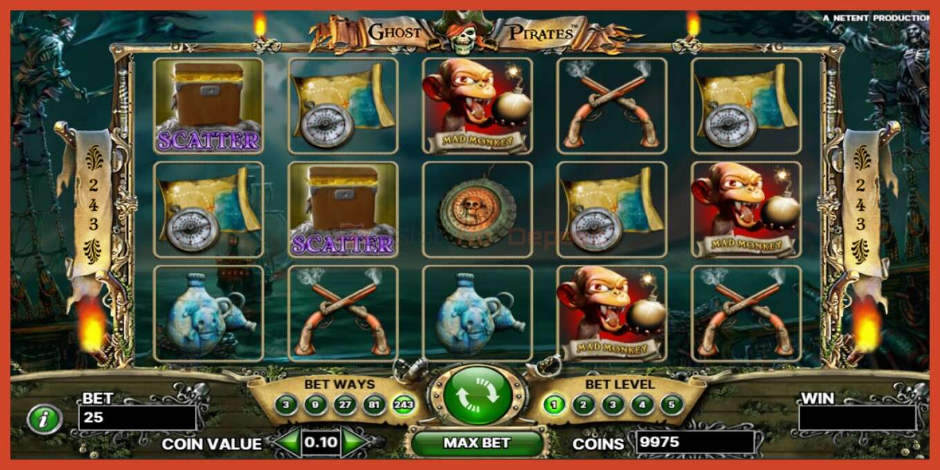 Slot screenshot: Ghost Pirates bez depozita, broj - 1