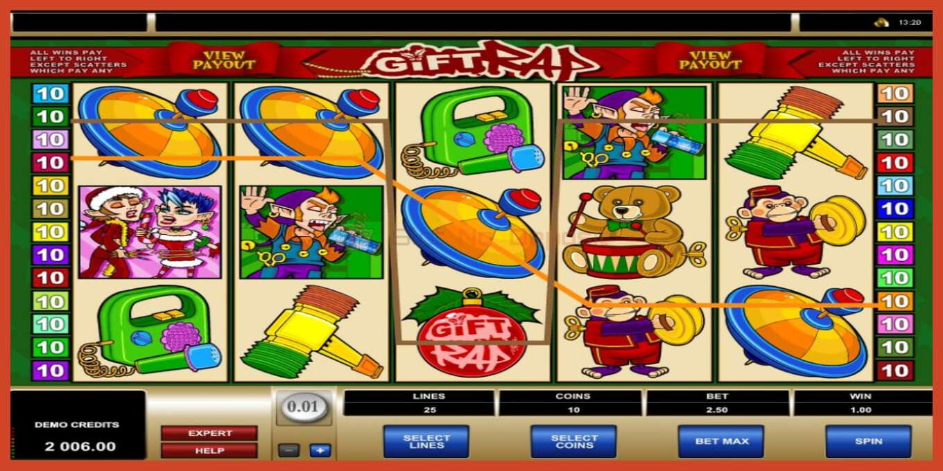 Slot screenshot: Gift Rap no deposit, number - 4