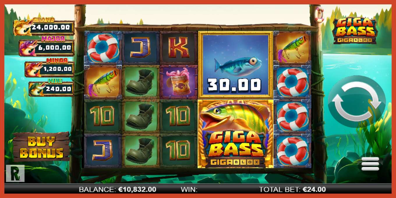 Slot screenshot: Giga Bass Gigablox no deposit, number - 3