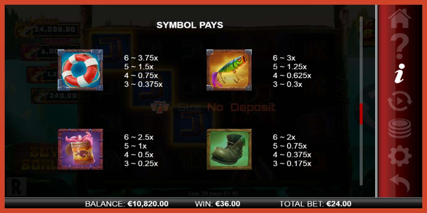 Slot screenshot: Giga Bass Gigablox no deposit, number - 6