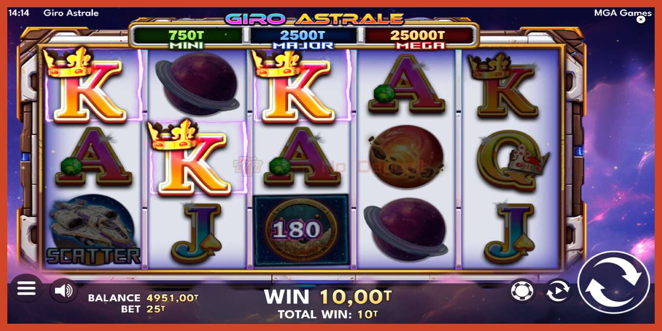 Slot screenshot: Giro Astrale bez depozita, broj - 4