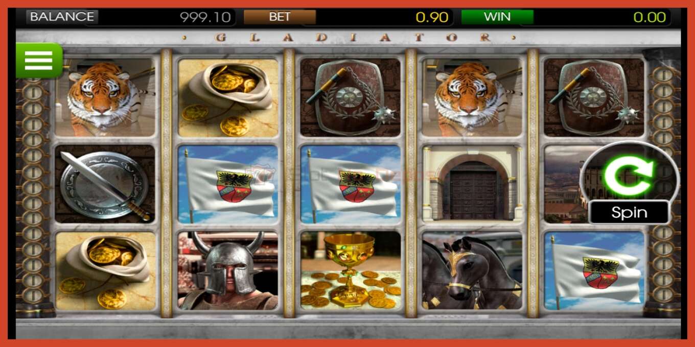 Slot screenshot: Gladiator no deposit, number - 1