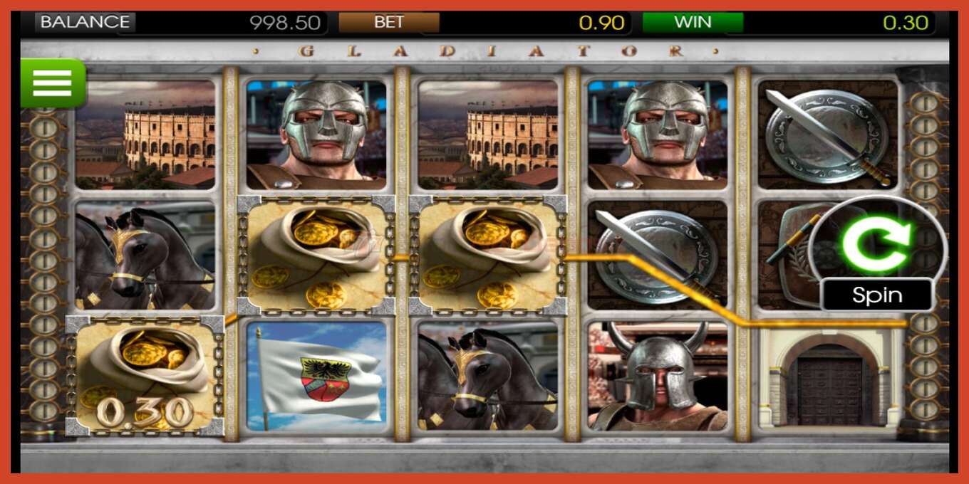 Slot screenshot: Gladiator no deposit, number - 2