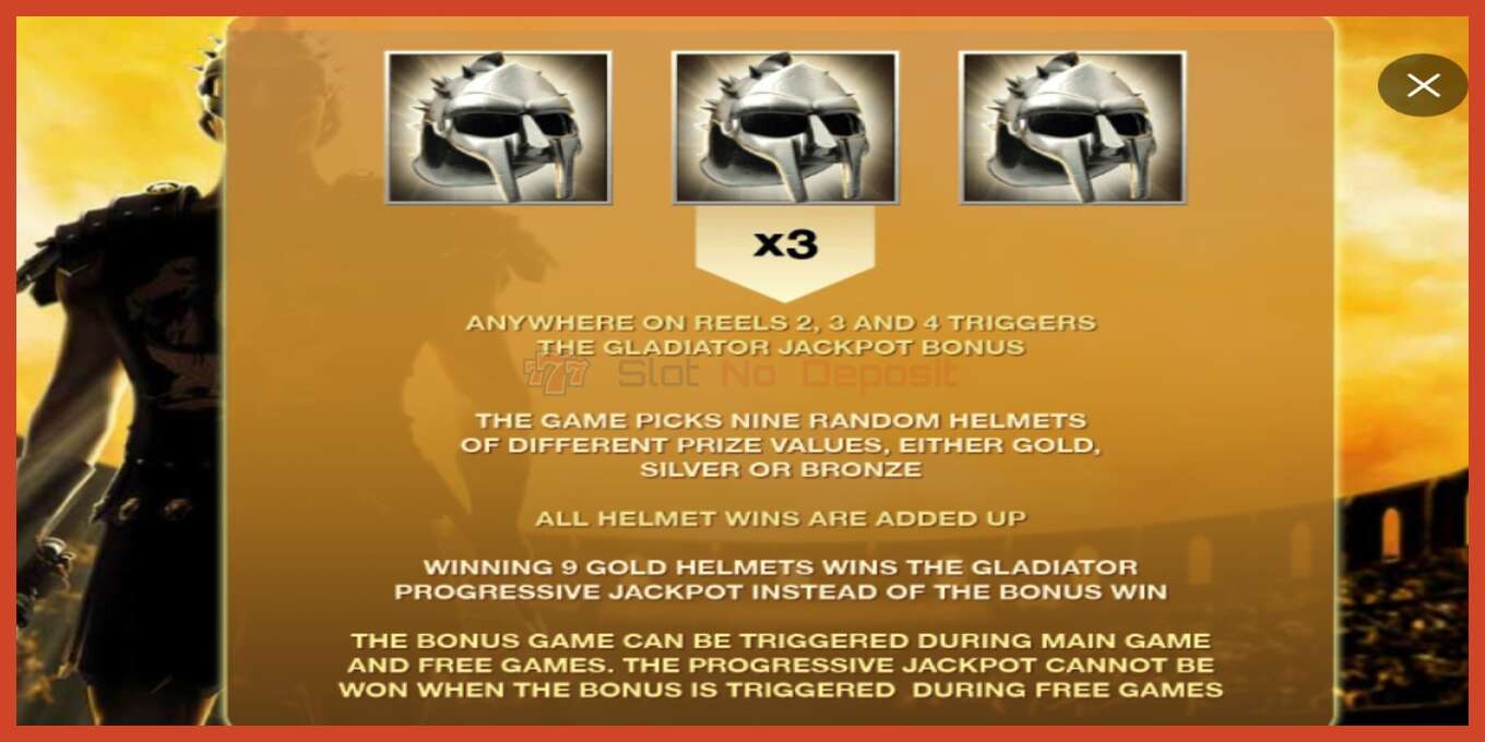 Slot screenshot: Gladiator Jackpot no deposit, number - 4