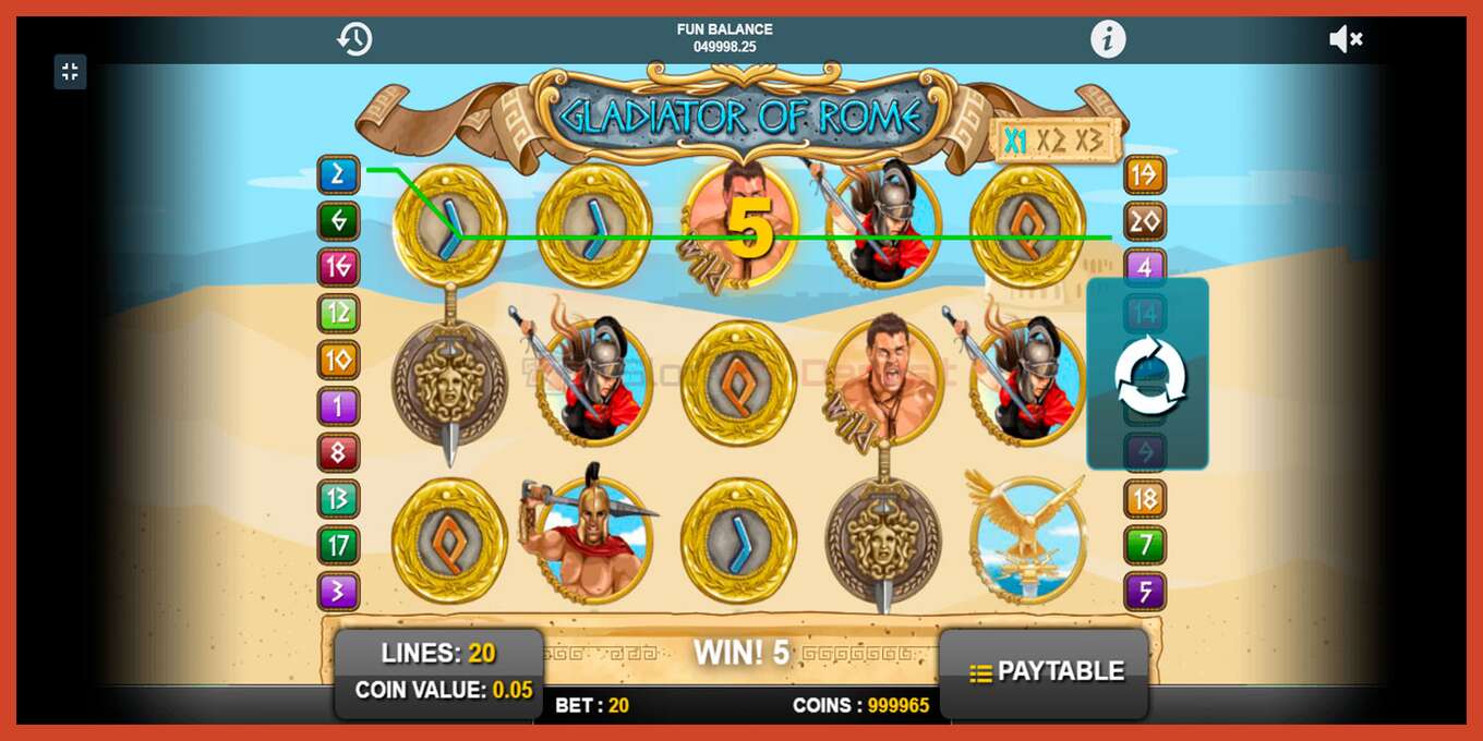 Slot screenshot: Gladiator of Rome no deposit, number - 2