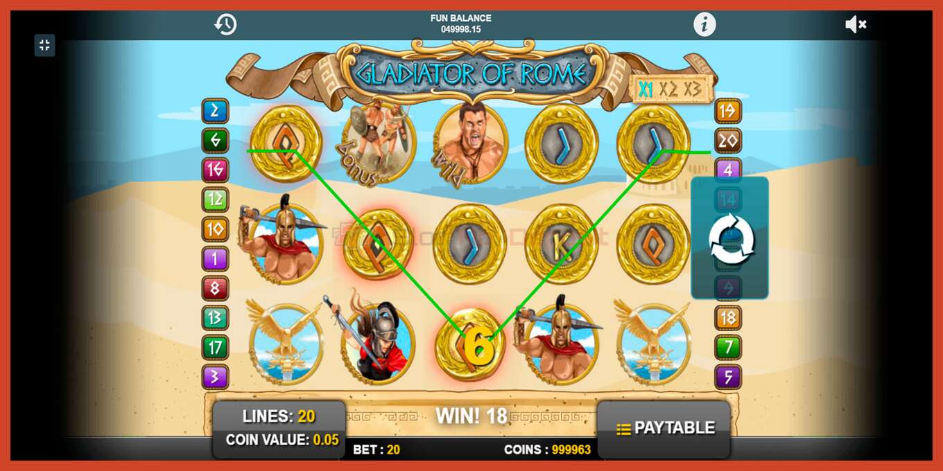 Slot screenshot: Gladiator of Rome no deposit, number - 3