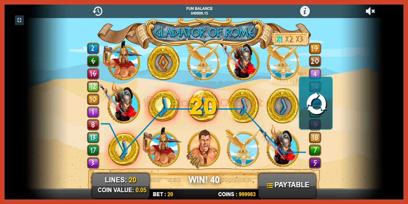 Slot screenshot: Gladiator of Rome no deposit, number - 4