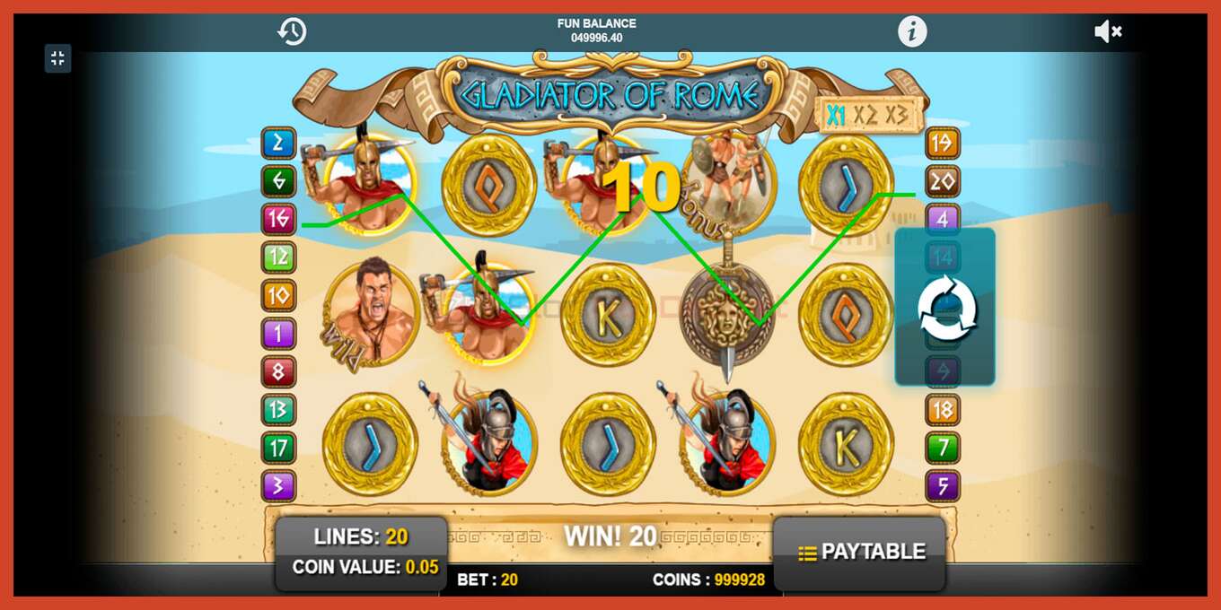 Slot screenshot: Gladiator of Rome no deposit, number - 5