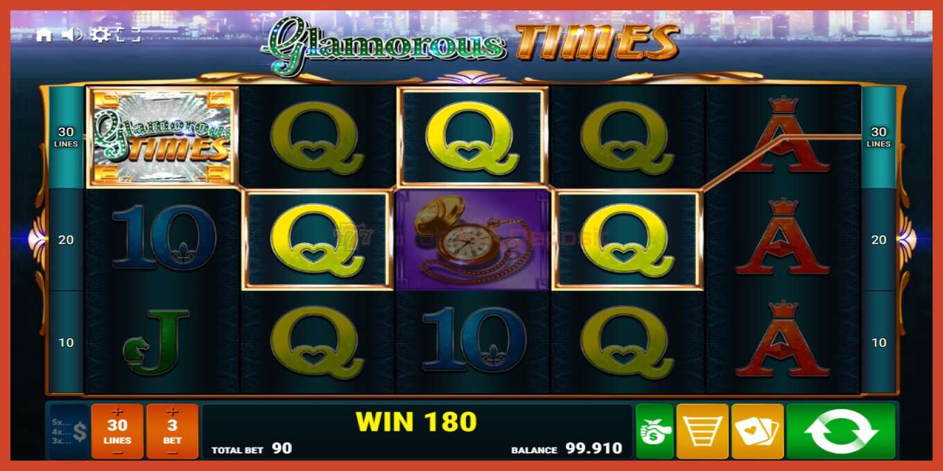 Slot screenshot: Glamorous Times no deposit, number - 2