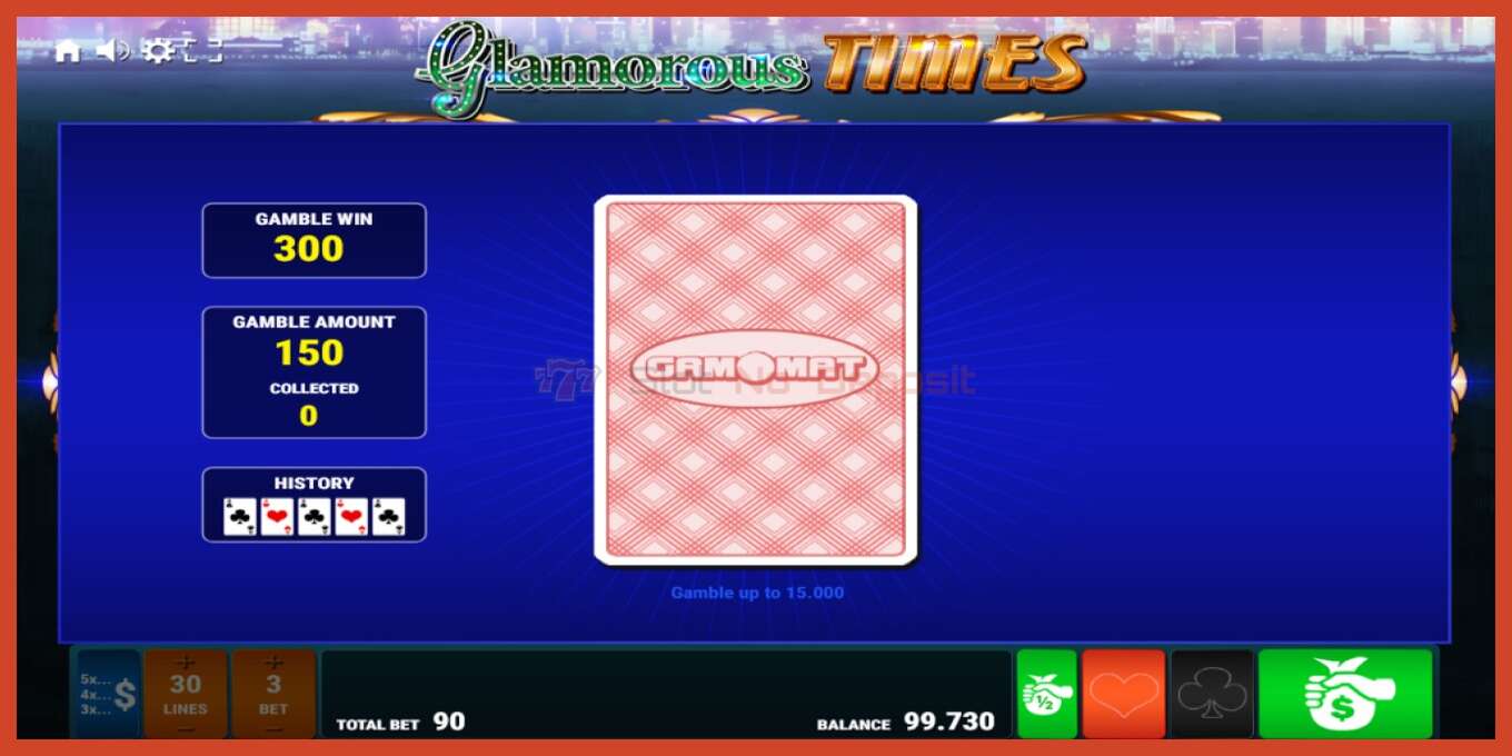 Slot screenshot: Glamorous Times no deposit, number - 4