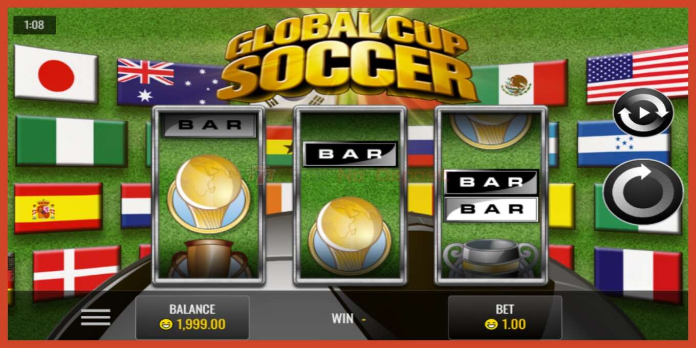 Slot screenshot: Global Cup Soccer no deposit, number - 1