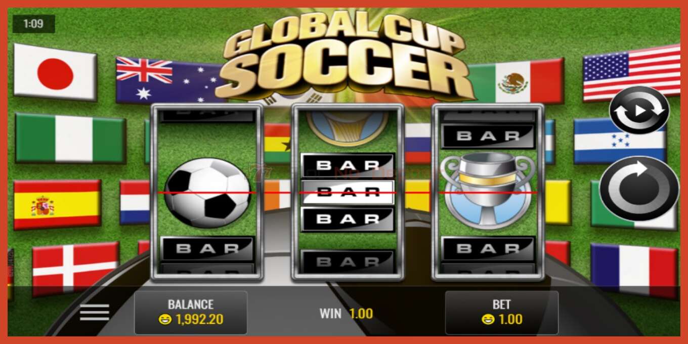 Slot screenshot: Global Cup Soccer no deposit, number - 2