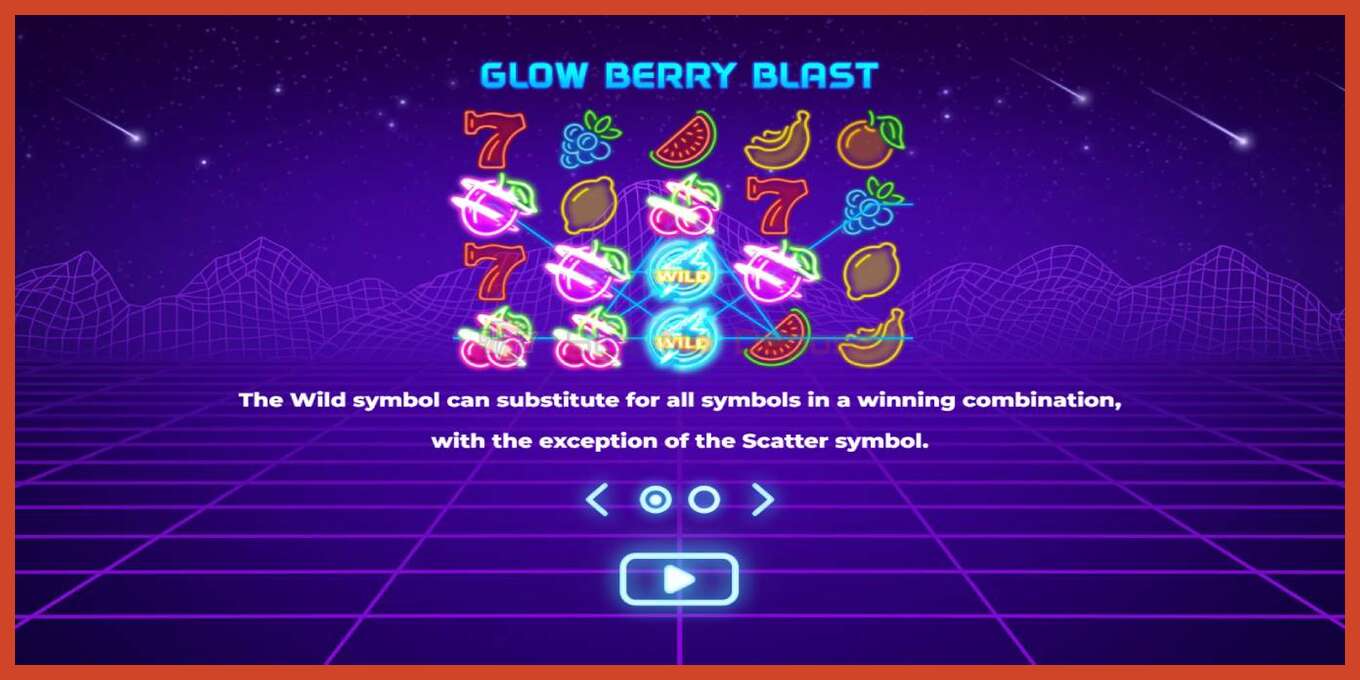 Slot screenshot: Glow Berry Blast no deposit, number - 1