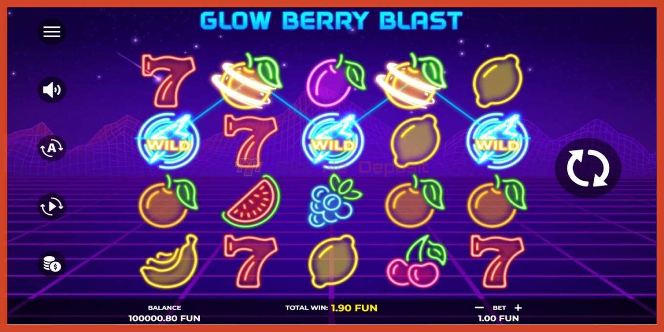 Slot screenshot: Glow Berry Blast no deposit, number - 2