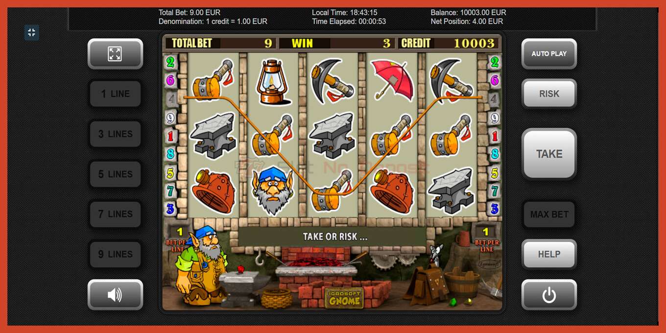 Slot screenshot: Gnome no deposit, number - 5