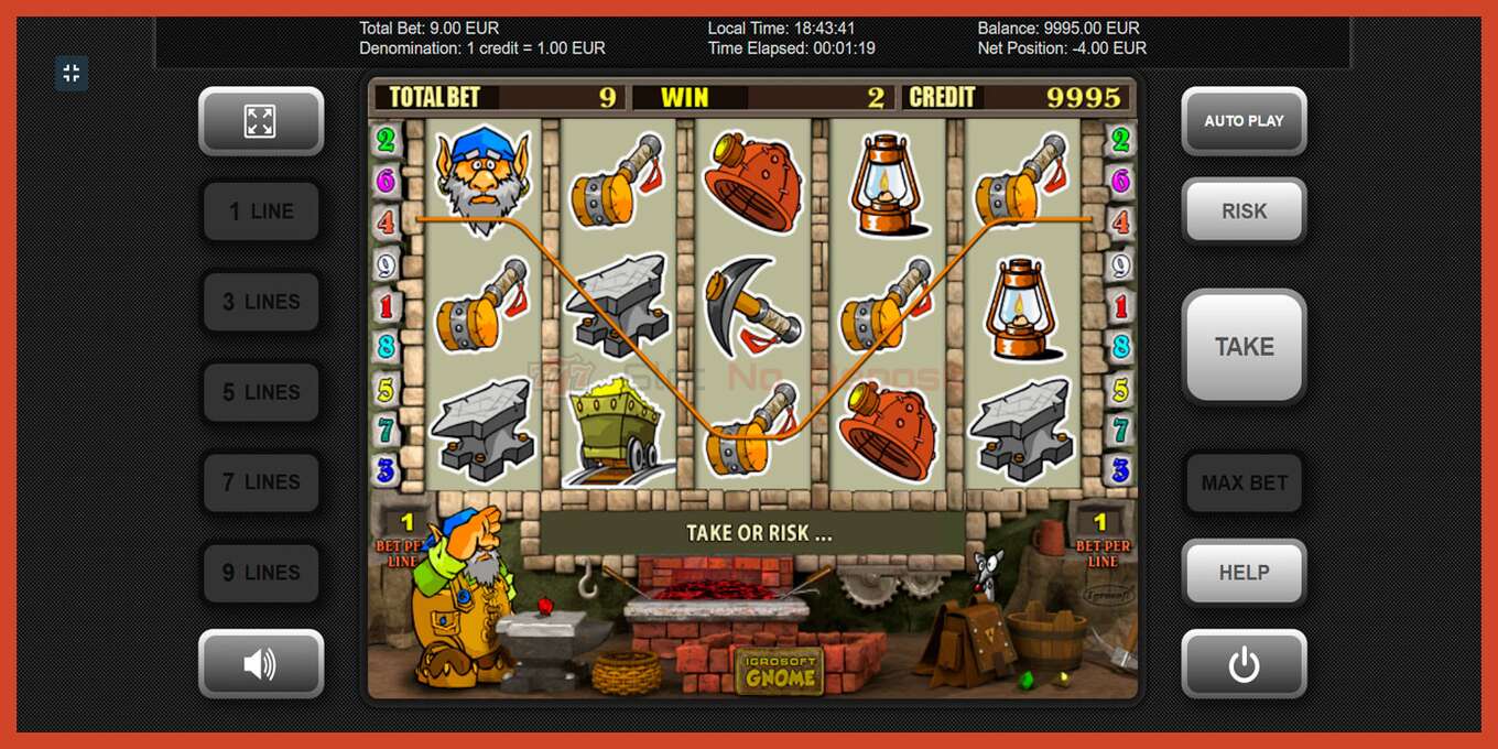 Slot screenshot: Gnome no deposit, number - 7