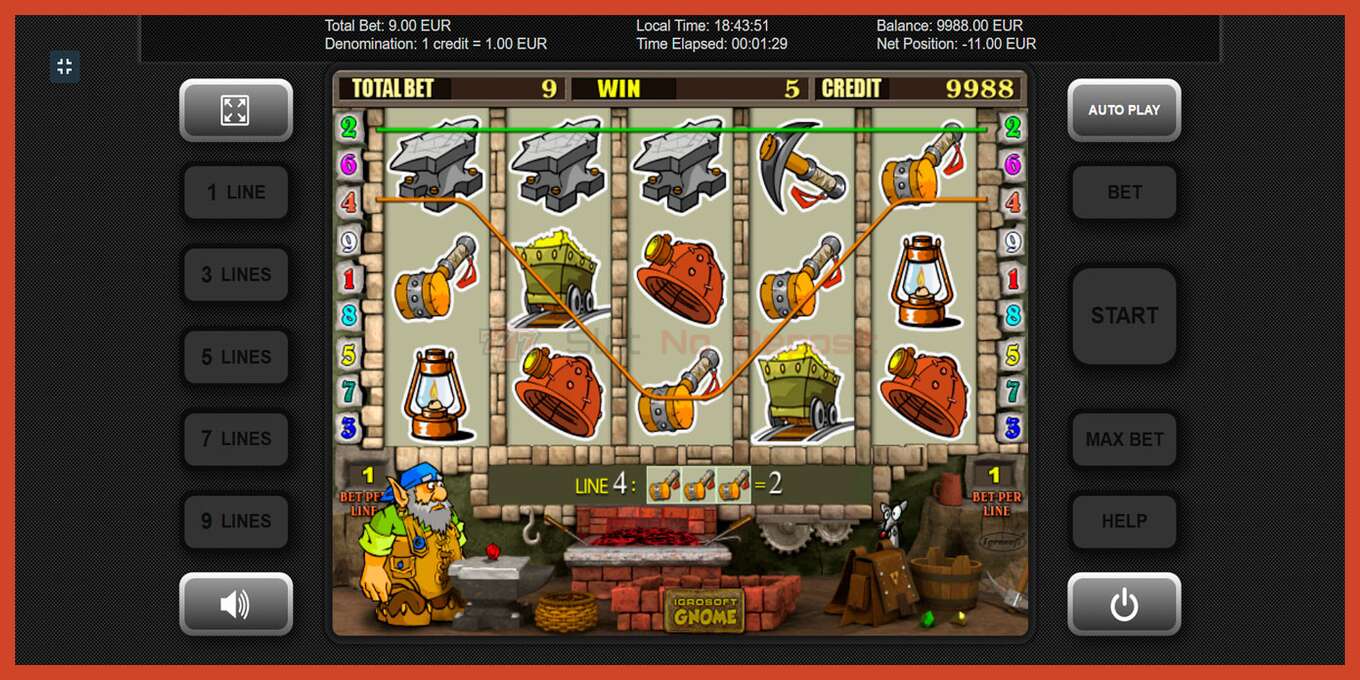 Slot screenshot: Gnome no deposit, number - 8