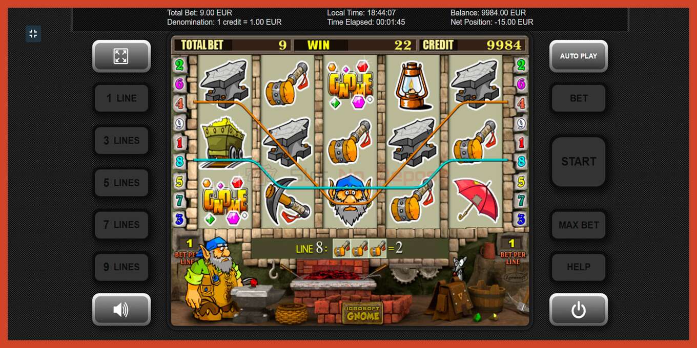 Slot screenshot: Gnome no deposit, number - 9