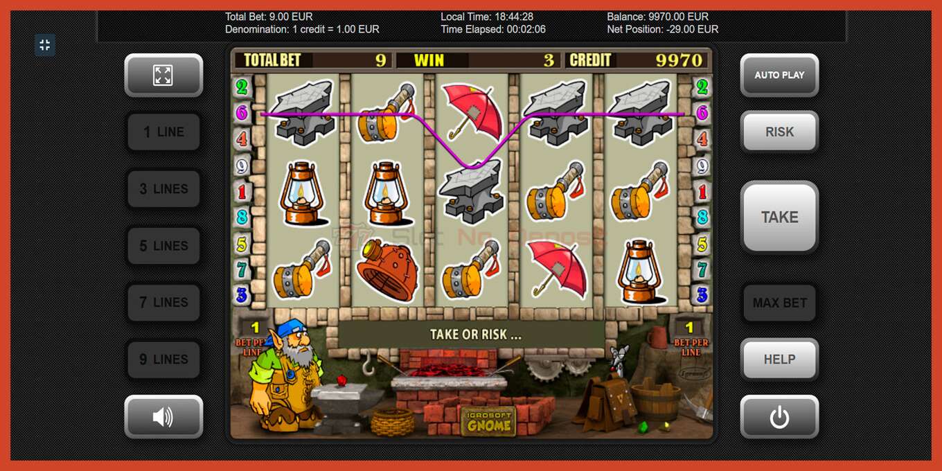 Slot screenshot: Gnome no deposit, number - 10