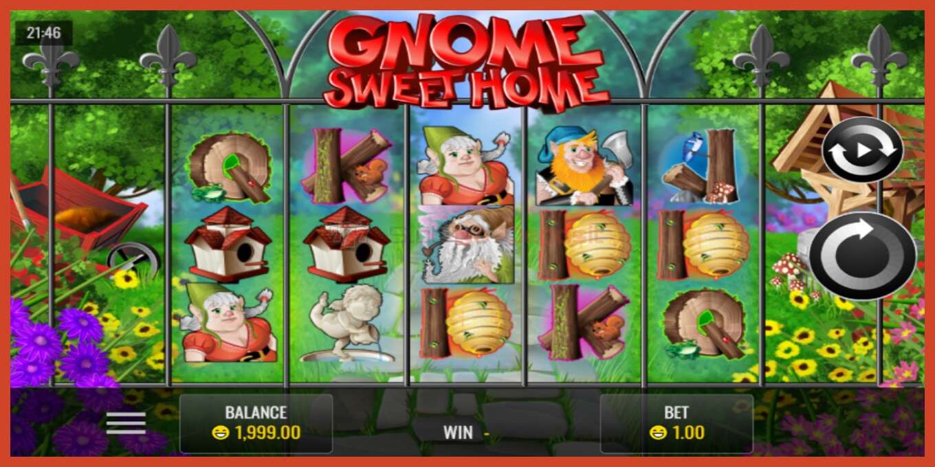 Slot screenshot: Gnome Sweet Home no deposit, number - 1