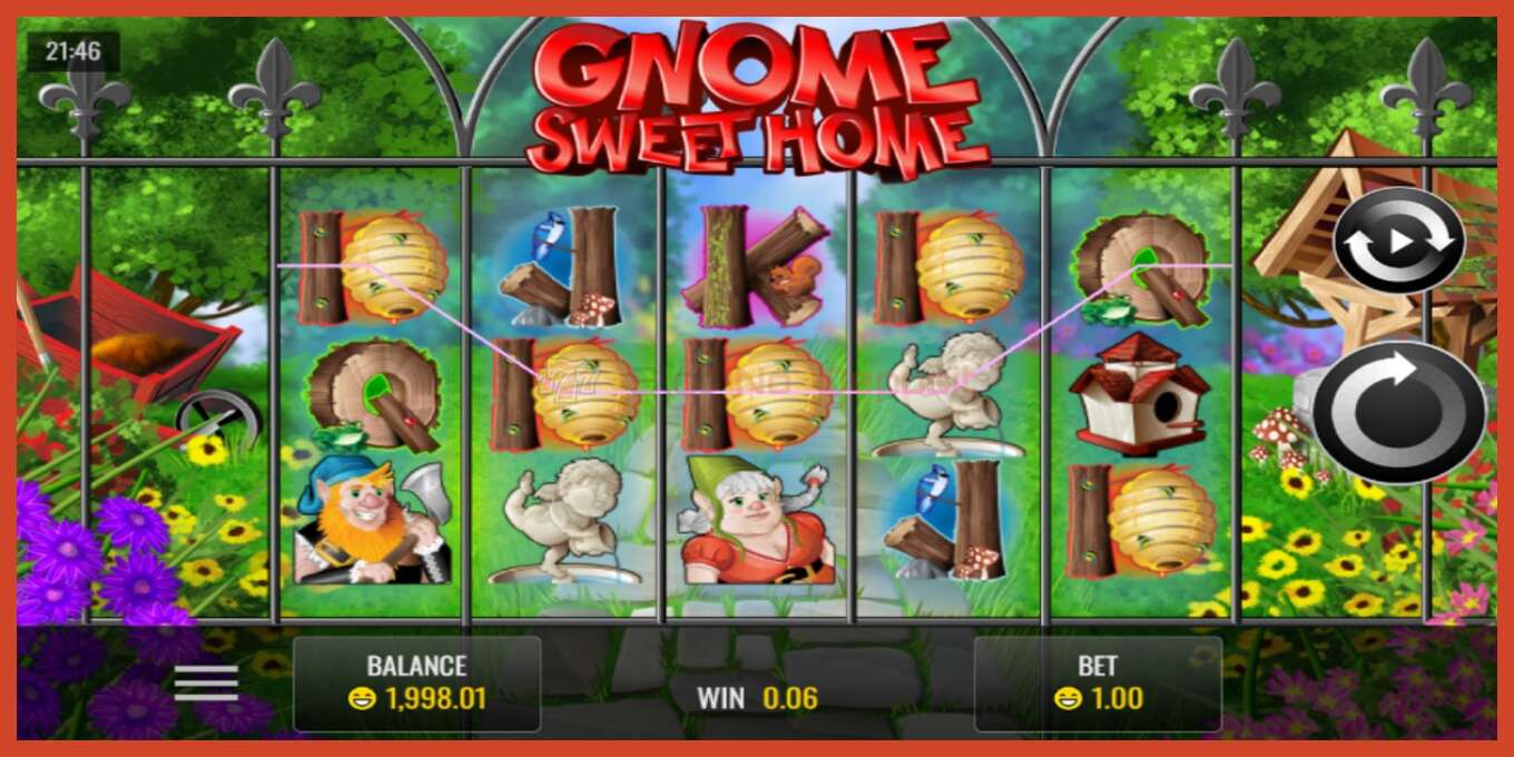 Slot screenshot: Gnome Sweet Home no deposit, number - 2