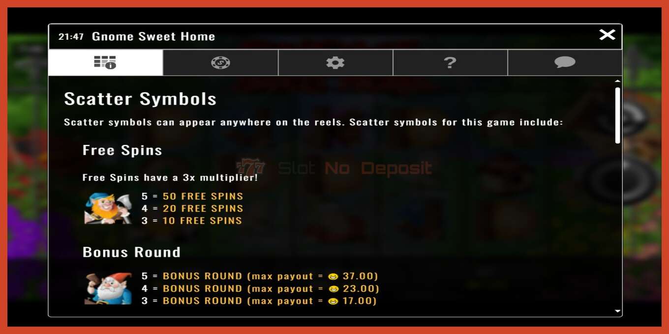 Slot screenshot: Gnome Sweet Home no deposit, number - 3