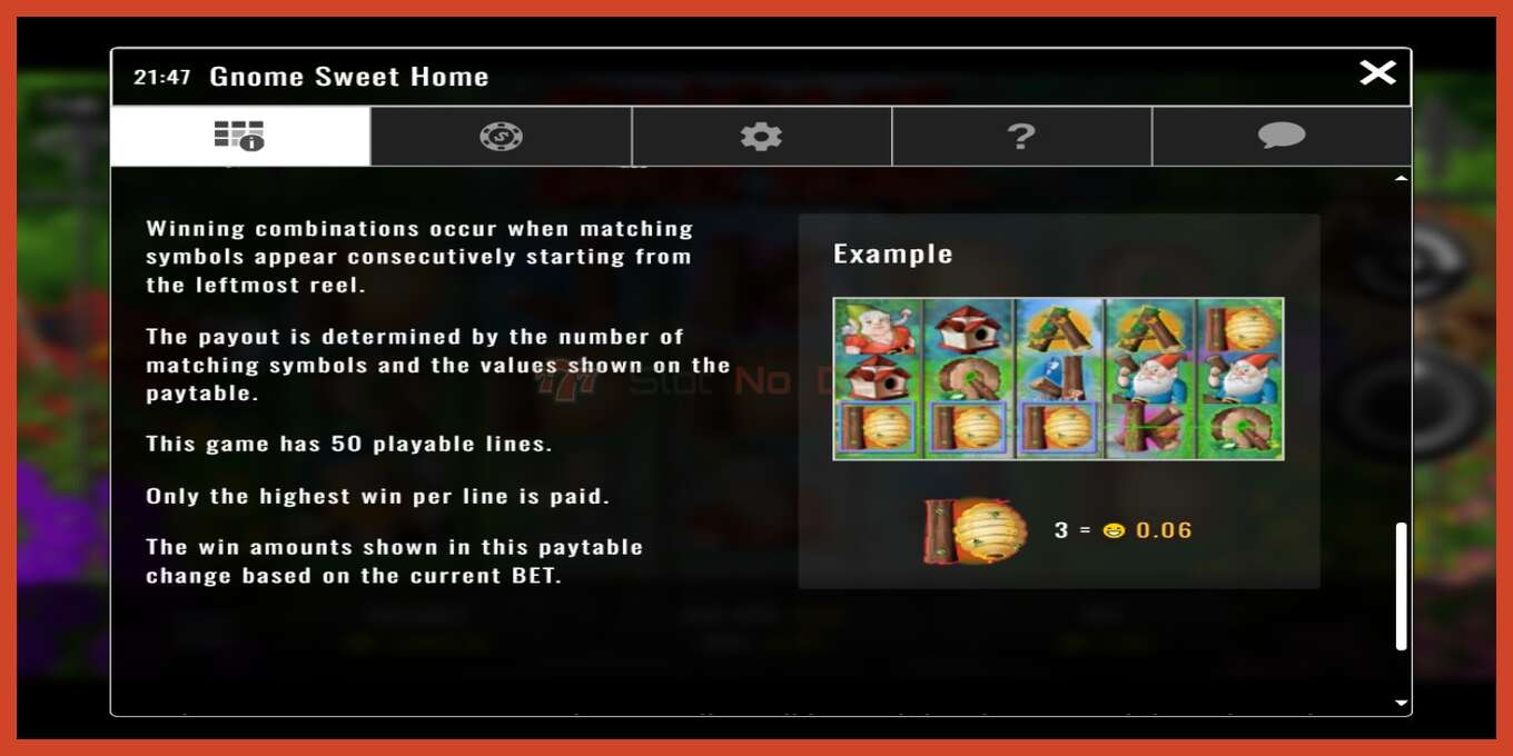 Slot screenshot: Gnome Sweet Home no deposit, number - 5